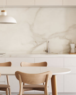 Kave Home Oqui eettafel uitschuifbaar rond Ø90 cm White/Natural