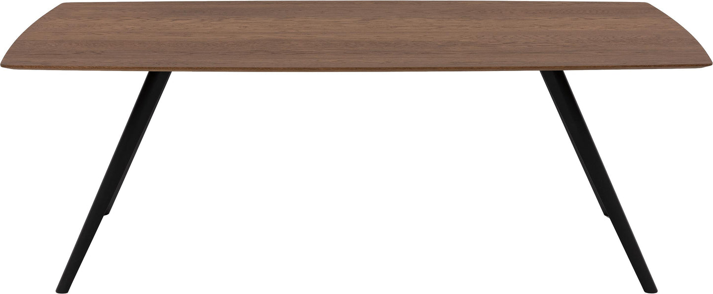 HelloTable Novum 30 eettafel Semi Rechthoekig 250x100 cm eiken dark stained/zwart