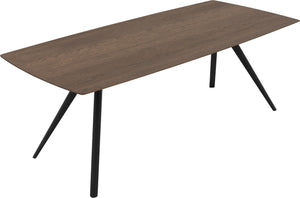 HelloTable Novum 30 eettafel Semi Rechthoekig 250x100 cm eiken dark stained/zwart