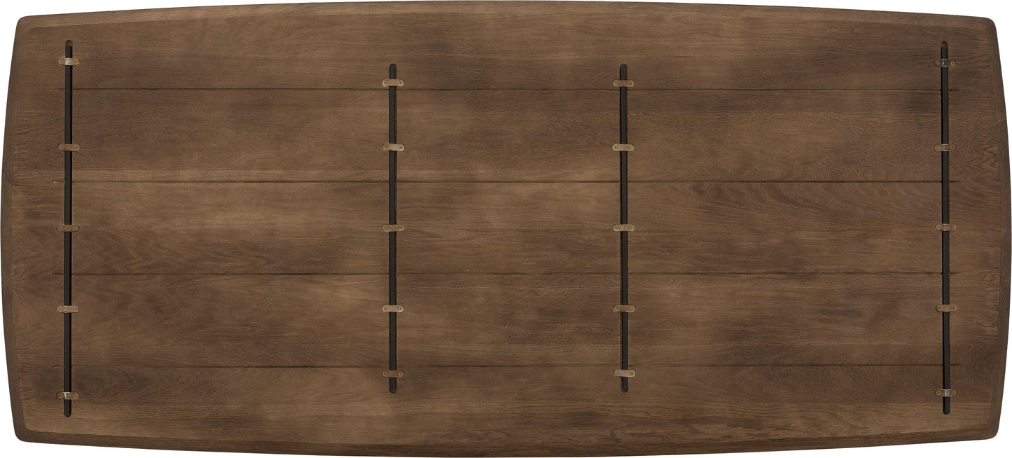 HelloTable Novum 30 eettafel Semi Rechthoekig 250x100 cm eiken dark stained/zwart