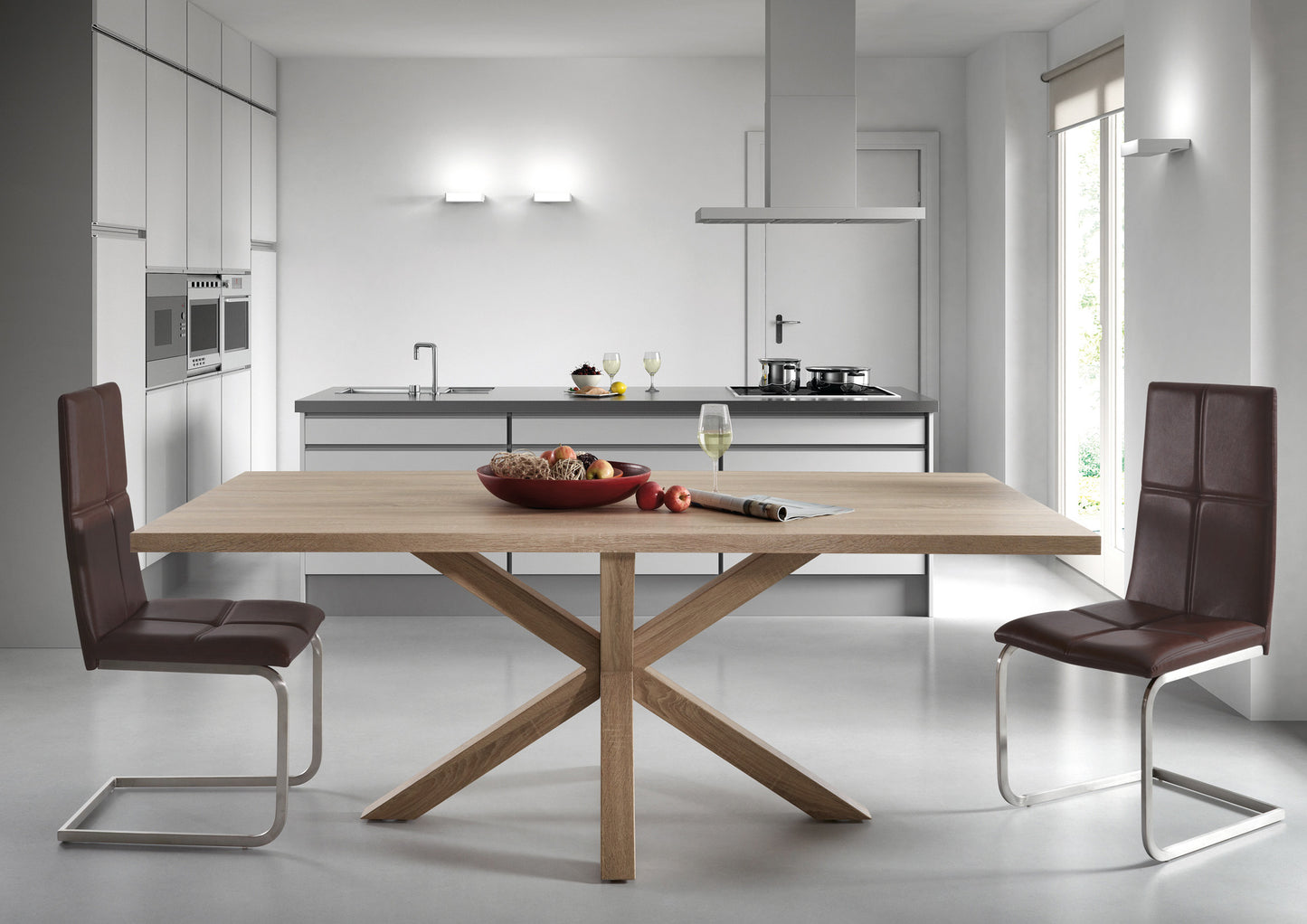Kave Home Argo eettafel rechthoek 180x100 cm Natural/Natural