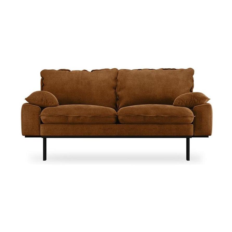 HKliving Retro 2-zitsbank Royal Velvet Caramel