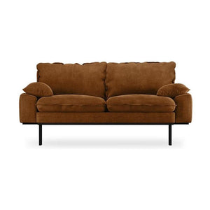 HKliving Retro 2-zitsbank Royal Velvet Caramel