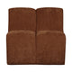 WOOOD Mojo 1-zits bank rib Roestbruin