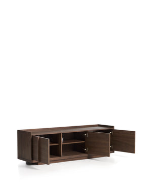 Kave Home Onix tv-meubel 150x47 cm Donkerbruin