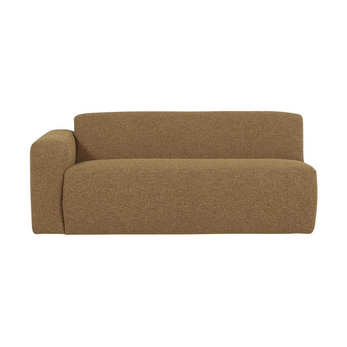 WOOOD Mojo Base 2-zits bank arm links bouclé Geel/Bruin