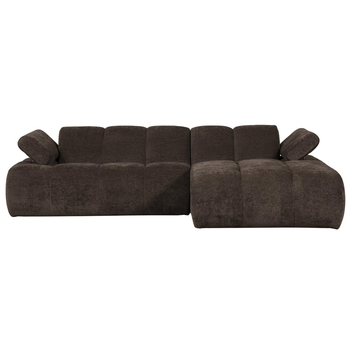 WOOOD Mojo chaise longue bank rechts ribstof Bruin
