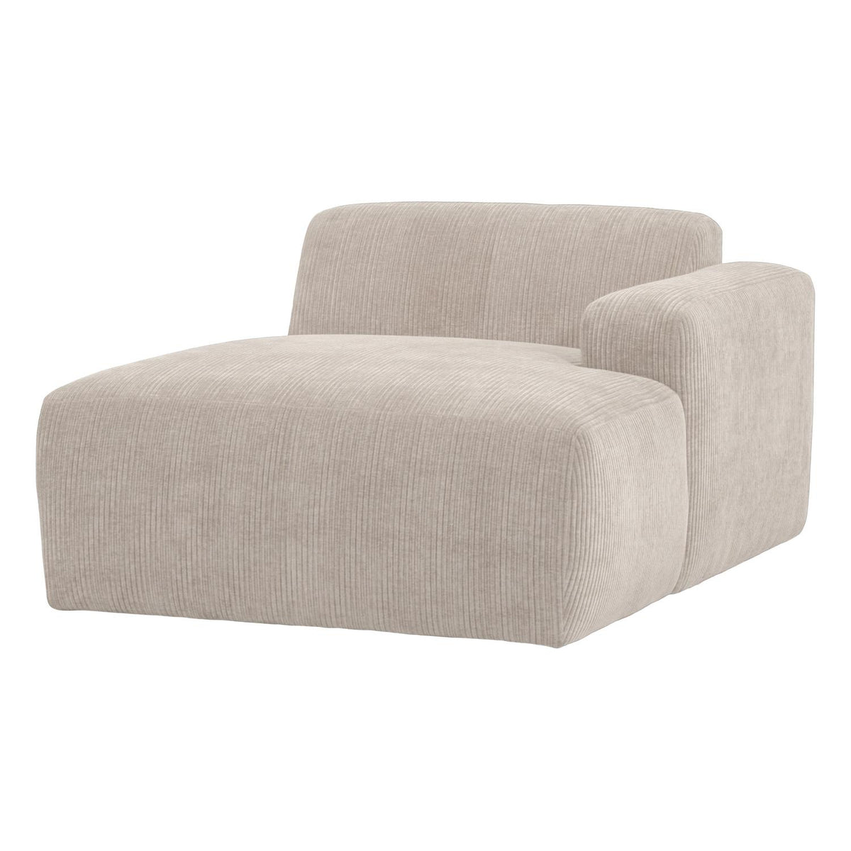 WOOOD Mojo Base chaise longue bank arm rechts rib Ecru