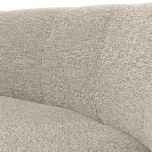 WOOOD Mojo Base eetbank halfronde hoek rugleuning bouclé Beige
