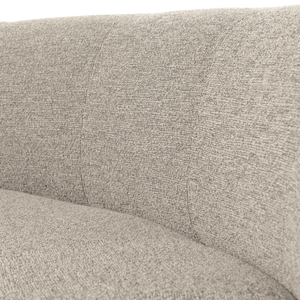WOOOD Mojo Base eetbank halfronde hoek rugleuning bouclé Beige