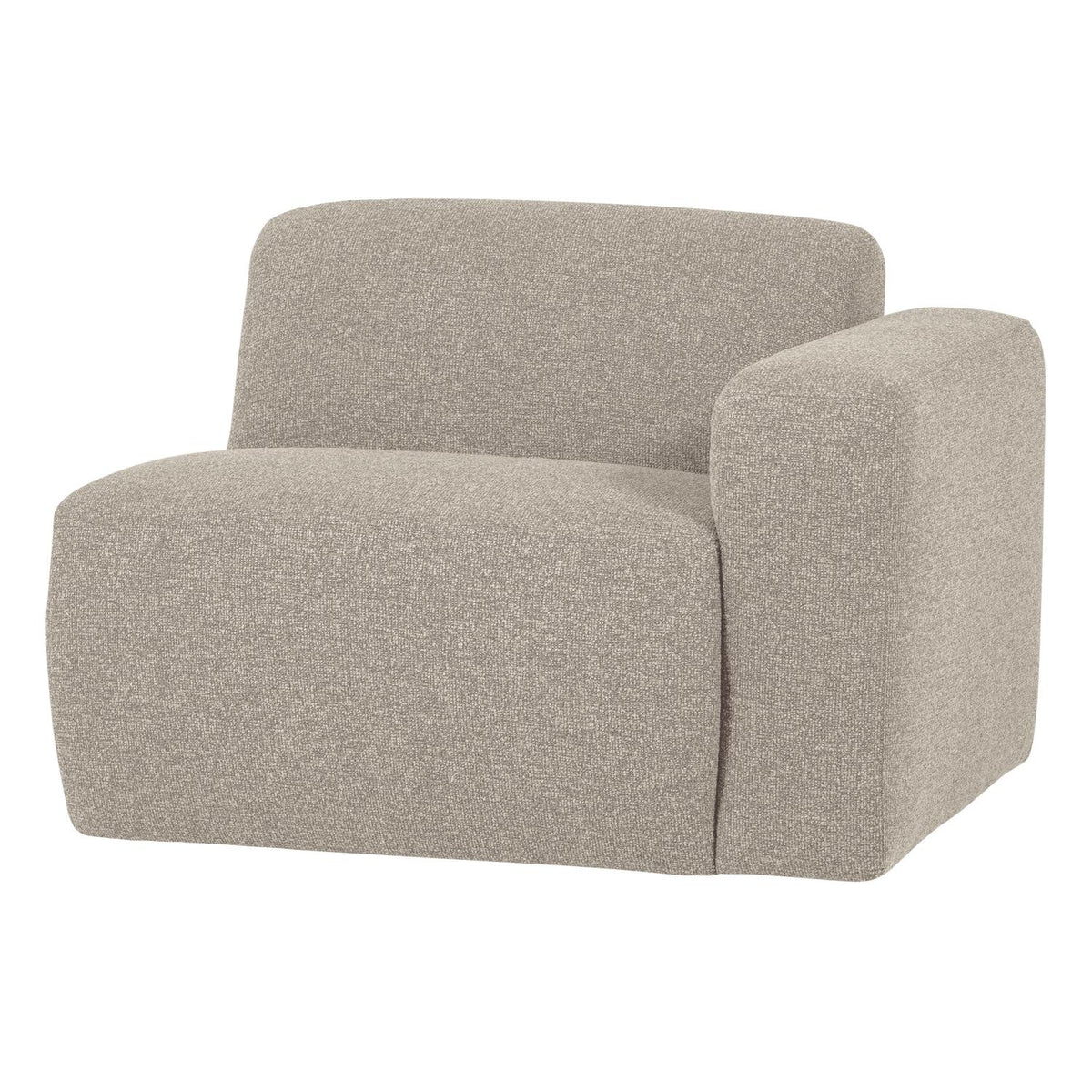 WOOOD Mojo Base 1-zits bank arm rechts bouclé Beige