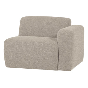 WOOOD Mojo Base 1-zits bank arm rechts bouclé Beige