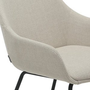 HelloChair HC03 Rave eetkamerstoel vierpoot zwart Fabb Bjorn Crème