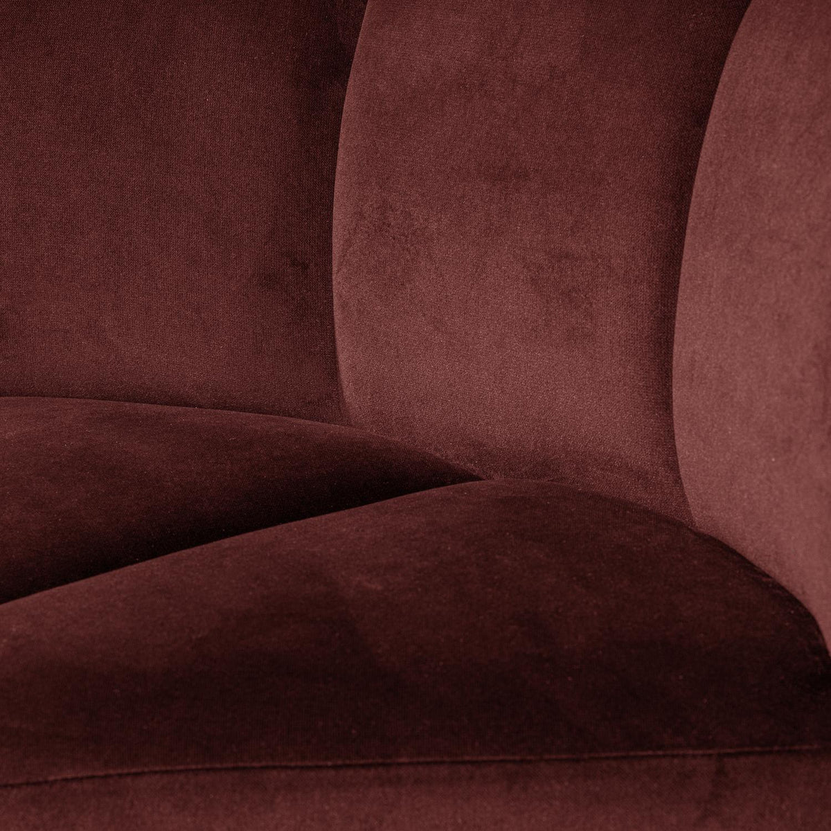 WOOOD Mojo eetbank hoek met rugleuning velvet Kastanjebruin