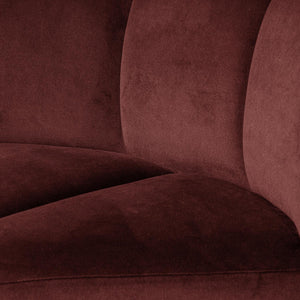 WOOOD Mojo eetbank hoek met rugleuning velvet Kastanjebruin