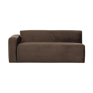 WOOOD Mojo Base 2-zits bank arm links velvet Bruin