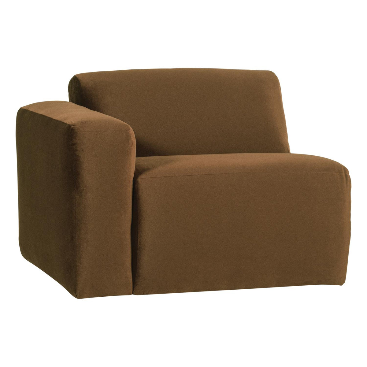 WOOOD Mojo Base 1-zits bank arm links velvet Honinggeel