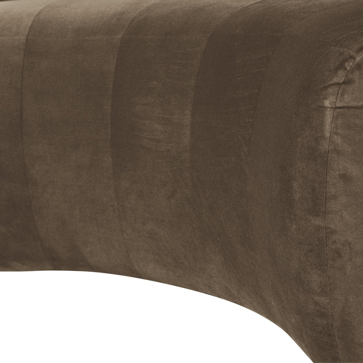 WOOOD Mojo Base eetbank halfronde hoek rugleuning velvet Taupe