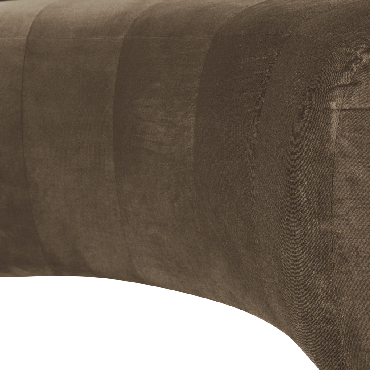WOOOD Mojo Base eetbank halfronde hoek rugleuning velvet Taupe