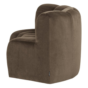 WOOOD Mojo eetbank halfronde hoek rugleuning velvet Taupe