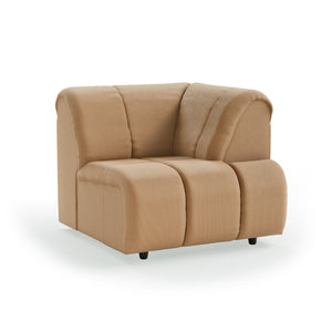 HKliving Wave bank right high arm Corduroy Rib Brown