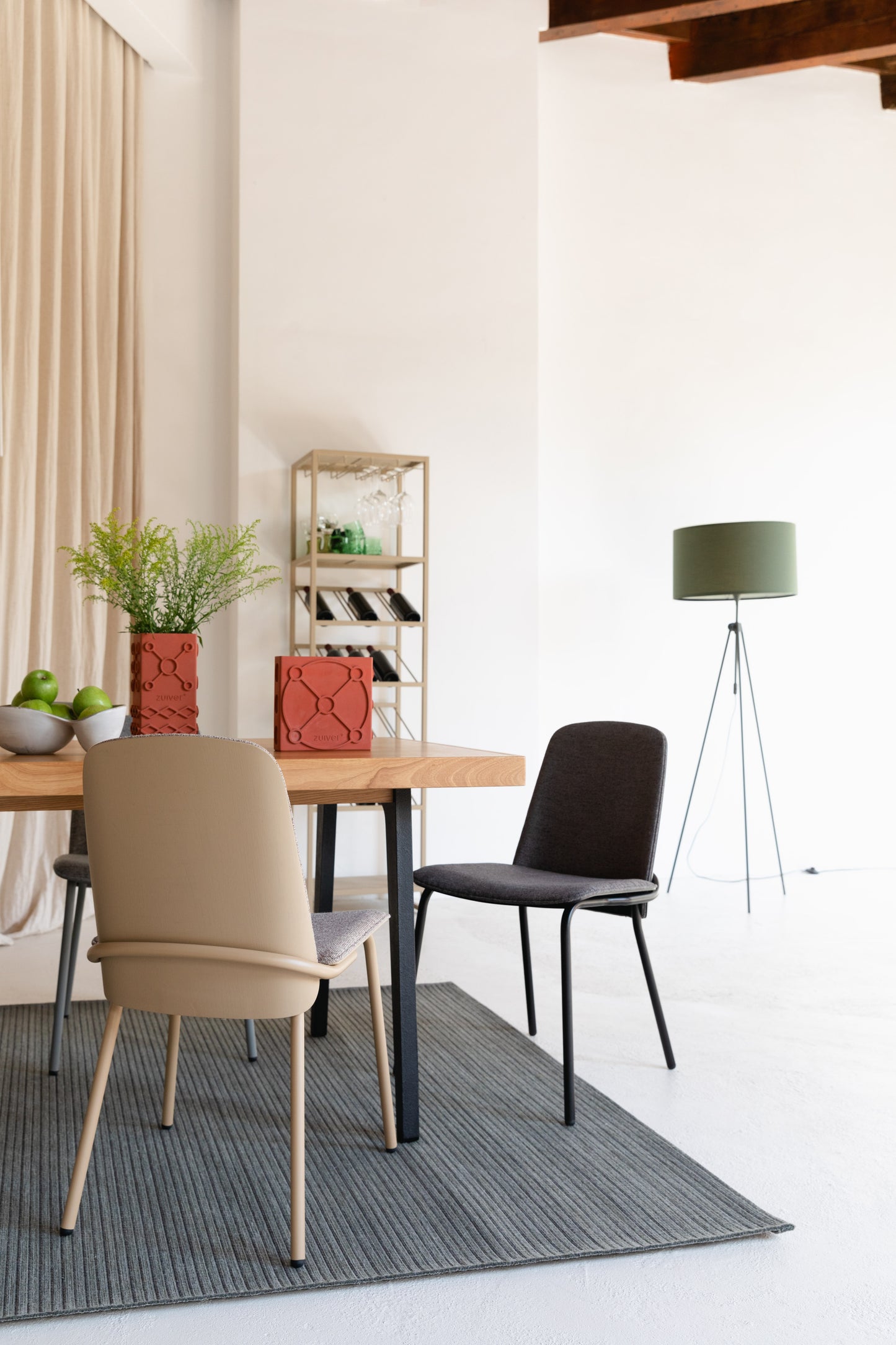 Zuiver Waves vloerkleed 240x170 cm Stone Green