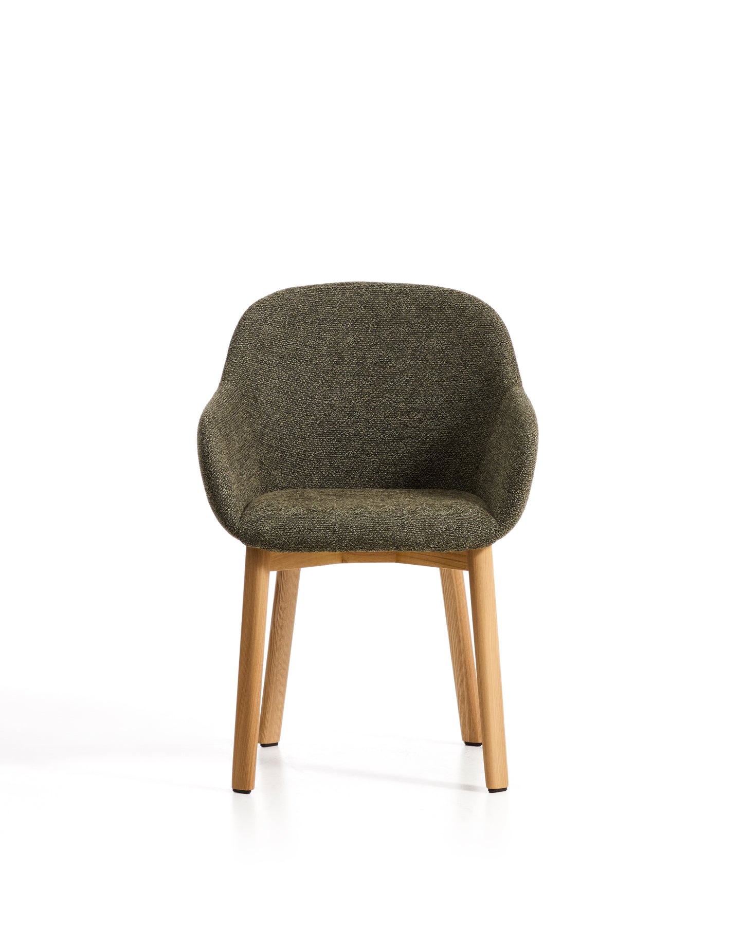 Kave Home Meila eetkamerstoel met arm chenille Green