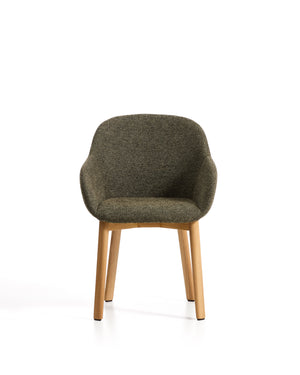 Kave Home Meila eetkamerstoel met arm chenille Green