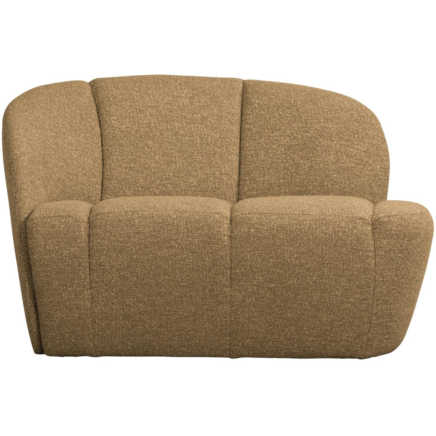 WOOOD Mojo 2-zits bankje arm links bouclé Geel/Bruin Melange