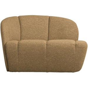 WOOOD Mojo 2-zits bankje arm links bouclé Geel/Bruin Melange