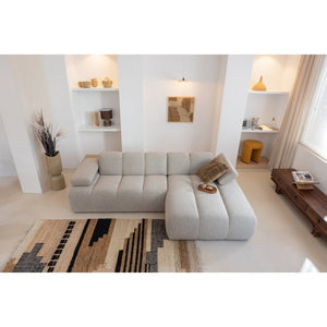 WOOOD Mojo chaise longue bank rechts bouclé Beige Melange