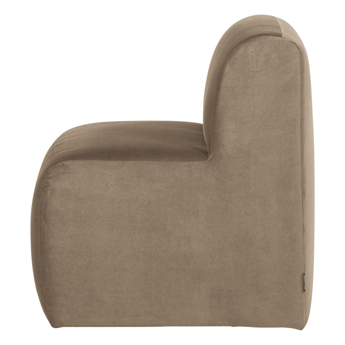WOOOD Mojo Base eetkamerbank 84 cm met rugleuning velvet Khaki