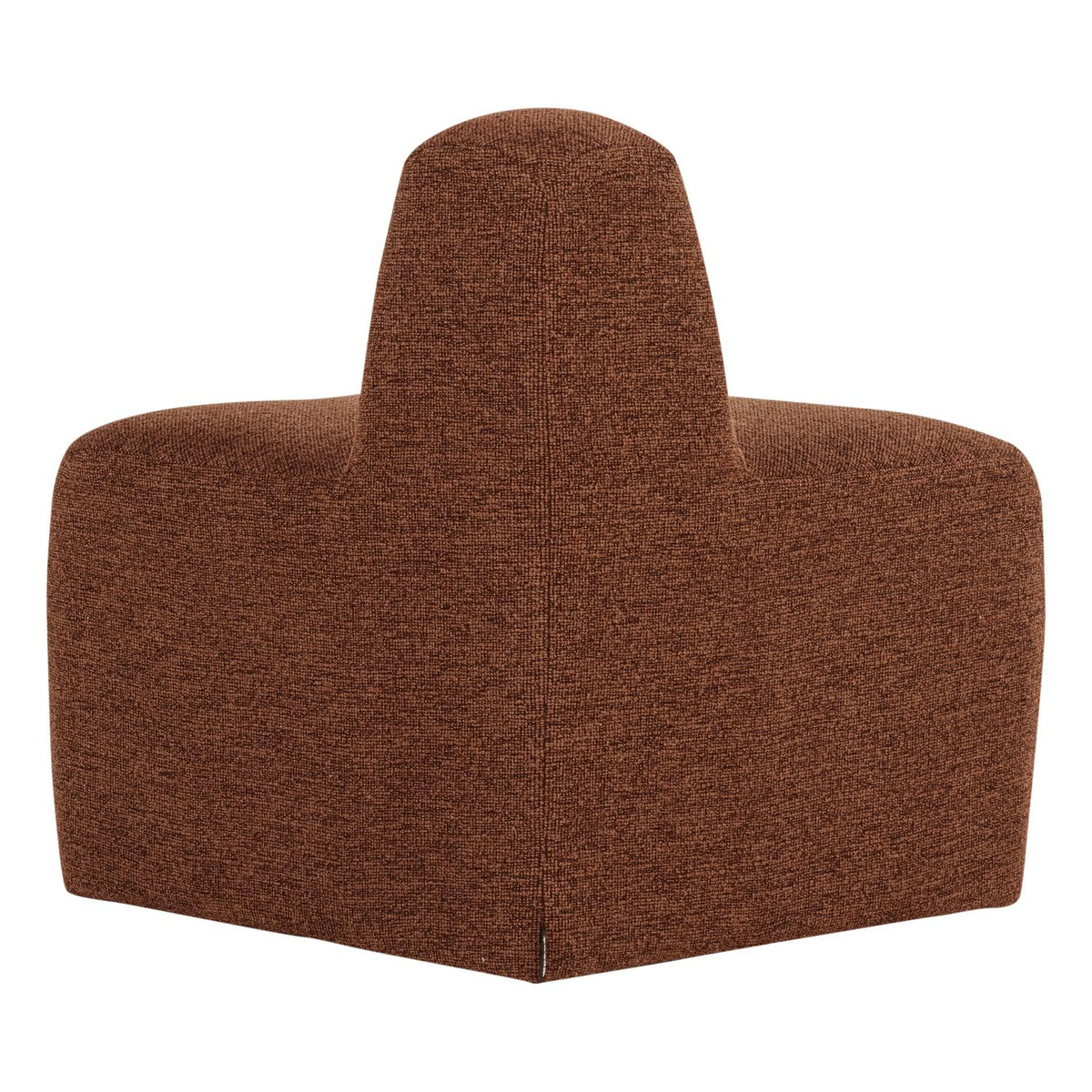 WOOOD Mojo Base eetbank hoek rond rugleuning bouclé Roestbruin