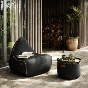 SACKit Cobana zitzak en poef Black