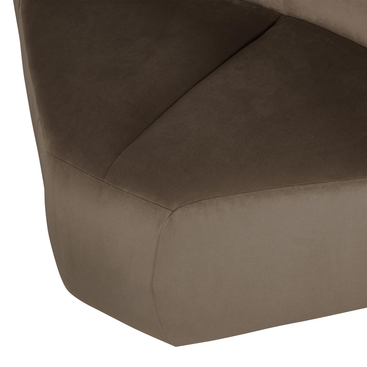 WOOOD Mojo bank hoekelement rond velvet Taupe