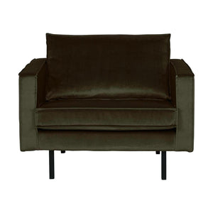 WOOOD Rodeo fauteuil velvet Donkergroen