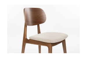 Dutchbone Marais eetkamerstoel Beige/Walnoot