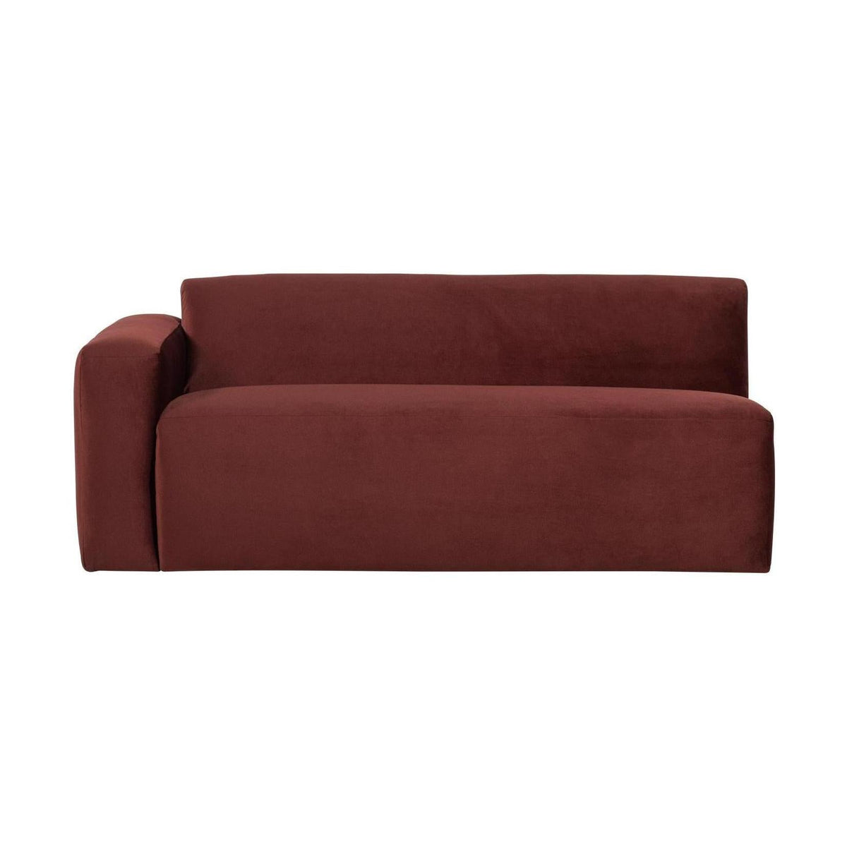 WOOOD Mojo Base 2-zits bank arm links velvet Kastanjebruin