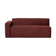 WOOOD Mojo Base 2-zits bank arm links velvet Kastanjebruin