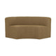 WOOOD Mojo Base eetbank halfronde hoek rugleuning bouclé Geel/Bruin