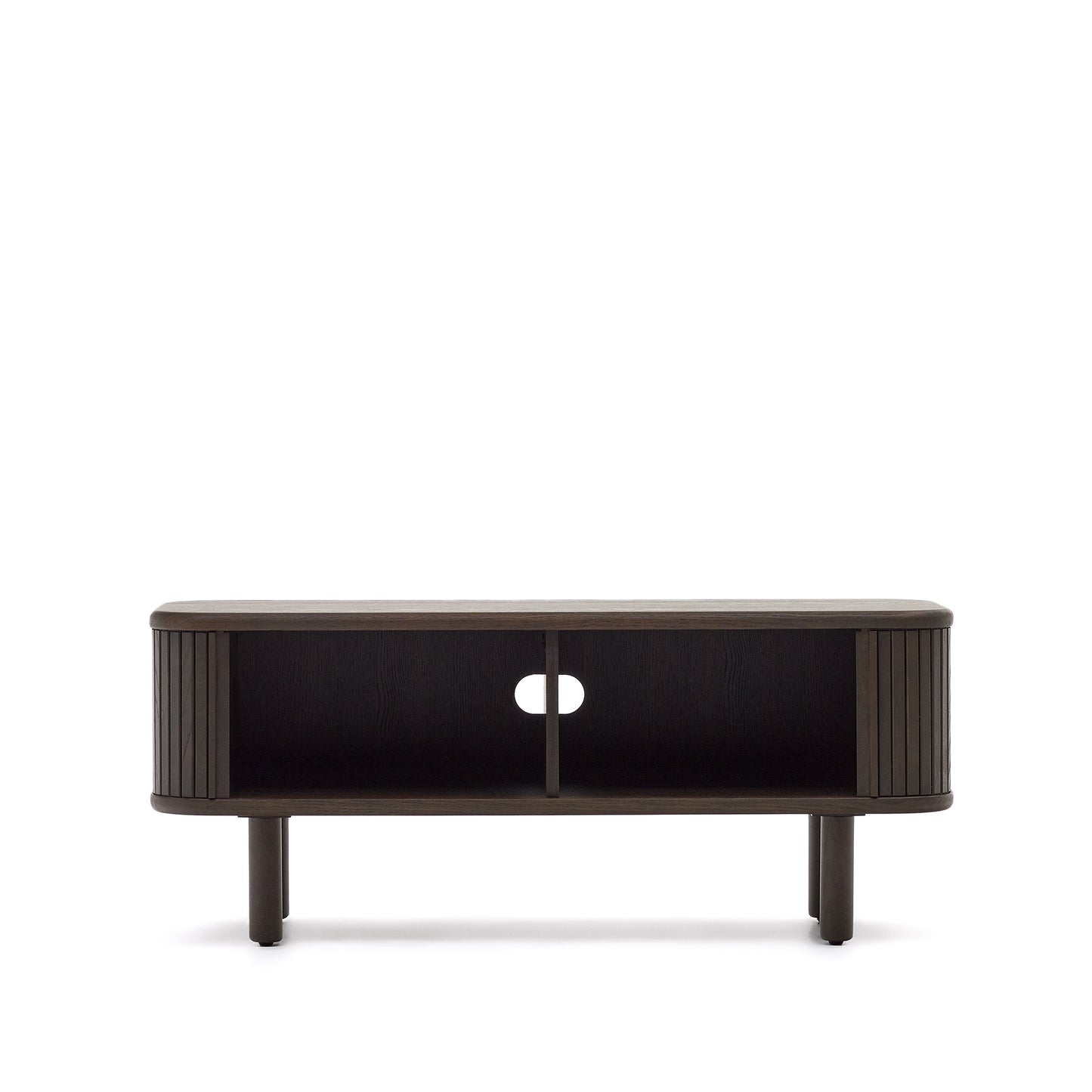 Kave Home Mailen tv-meubel met 2 deuren essen donkere afwerking 120 x 50 cm