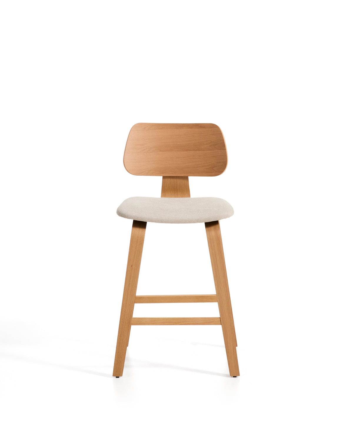 Kave Home Gena barkruk H66 chenille Grey/Beige