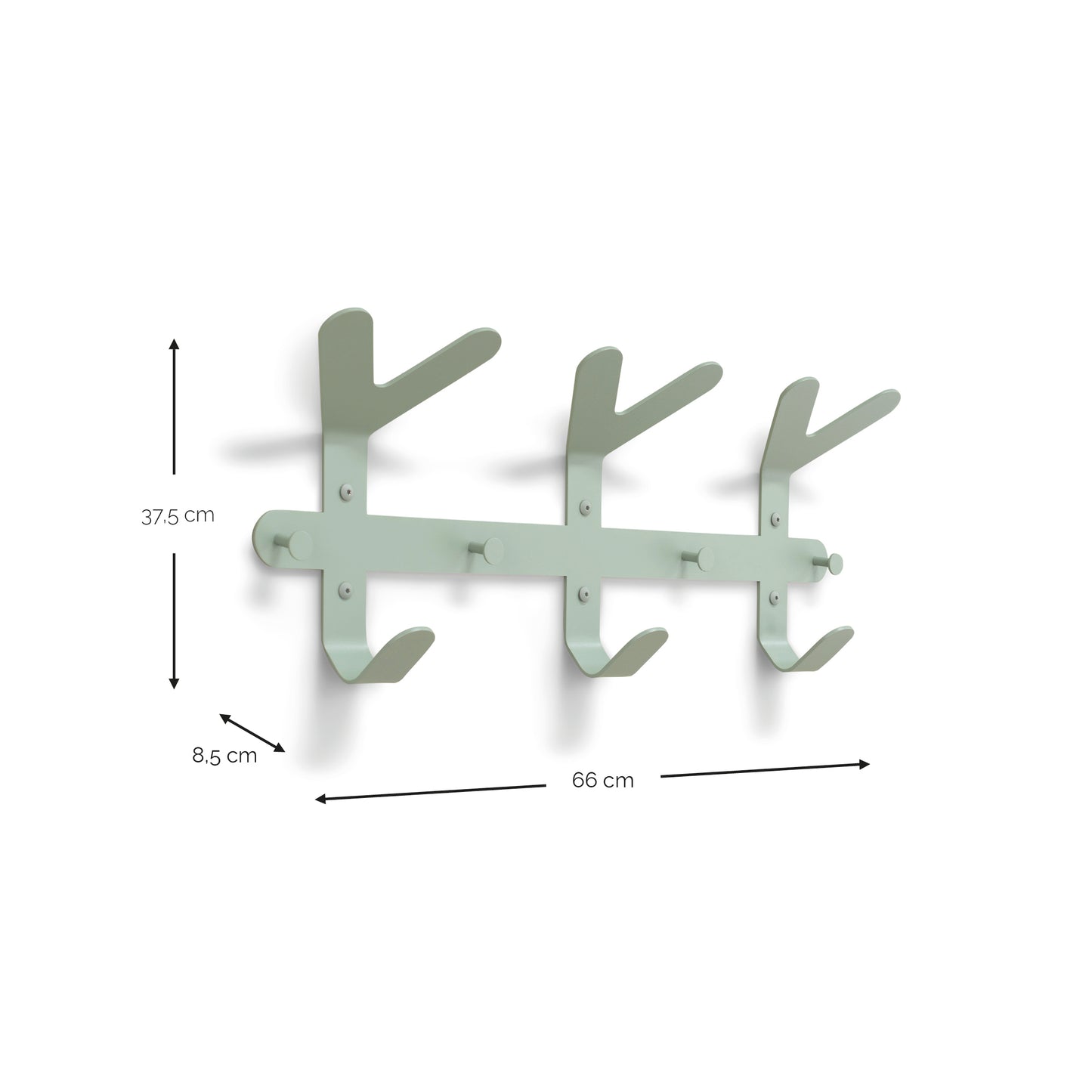 Spinder Design Frondo wandkapstok Dusty Green
