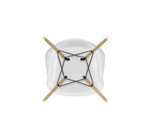 Vitra Eames DAW eetkamerstoel met arm Cotton White essen