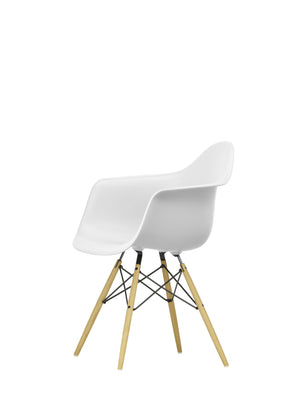 Vitra Eames DAW eetkamerstoel met arm Cotton White essen