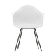 Vitra Eames DAX eetkamerstoel met arm Cotton White zwart gepoedercoat