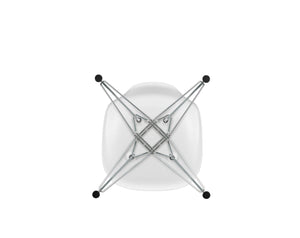 Vitra Eames DSR eetkamerstoel Cotton White verchroomd