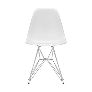Vitra Eames DSR eetkamerstoel Cotton White verchroomd