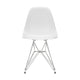 Vitra Eames DSR eetkamerstoel Cotton White verchroomd