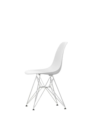 Vitra Eames DSR eetkamerstoel Cotton White verchroomd